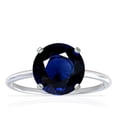 thumbnail image 1 of GemsNY September Birthstone - Dainty Round Four Prong Blue Sapphire Solitaire Ring (Grade - AA | 2.25cts.), 1 of 4