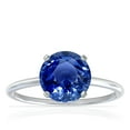 thumbnail image 1 of GemsNY September Birthstone - Dainty Round Four Prong Blue Sapphire Solitaire Ring (Grade - AAA | 1.55cts.), 1 of 4