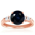 thumbnail image 1 of GemsNY September Birthstone - Five Stone Round Blue Sapphire and Diamond Ring (Grade - A | 1.81cttw), 1 of 4