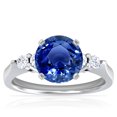 thumbnail image 1 of GemsNY September Birthstone - Five Stone Round Blue Sapphire and Diamond Ring (Grade - AAA | 1.81cttw), 1 of 4