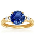 thumbnail image 1 of GemsNY September Birthstone - Five Stone Round Blue Sapphire and Diamond Ring (Grade - AAA | 1.81cttw), 1 of 4