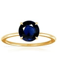 thumbnail image 1 of GemsNY September Birthstone - Petite Prong Set Round Blue Sapphire Hidden Halo Ring (Grade - AA | 1.64cttw), 1 of 4