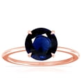 thumbnail image 1 of GemsNY September Birthstone - Petite Prong Set Round Blue Sapphire Hidden Halo Ring (Grade - AA | 2.34cttw), 1 of 4