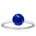 thumbnail image 1 of GemsNY September Birthstone - Petite Prong Set Round Blue Sapphire Hidden Halo Ring (Grade - AAAA | 1.14cttw), 1 of 4