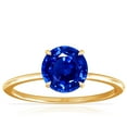 thumbnail image 1 of GemsNY September Birthstone - Petite Prong Set Round Blue Sapphire Hidden Halo Ring (Grade - AAAA | 1.64cttw), 1 of 4