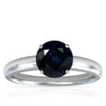 thumbnail image 1 of GemsNY September Birthstone - Traditional Round Blue Sapphire Solitaire Ring (Grade - A | 1.05cts.), 1 of 4