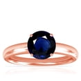 thumbnail image 1 of GemsNY September Birthstone - Traditional Round Blue Sapphire Solitaire Ring (Grade - AA | 1.05cts.), 1 of 4