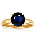 thumbnail image 1 of GemsNY September Birthstone - Traditional Round Blue Sapphire Solitaire Ring (Grade - AA | 1.55cts.), 1 of 4