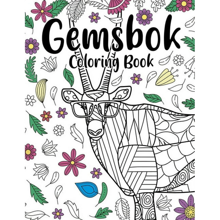 Gemsbok Coloring Book Coloring Books for Adults Gifts for