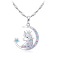 thumbnail image 1 of Gemschest 925 Sterling Silver Unicorn Necklace for Women Girls Teen & Dancer 18", 1 of 5