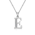 thumbnail image 1 of Gemschest Sterling Silver Initial Necklace for Women Letter E, 1 of 5