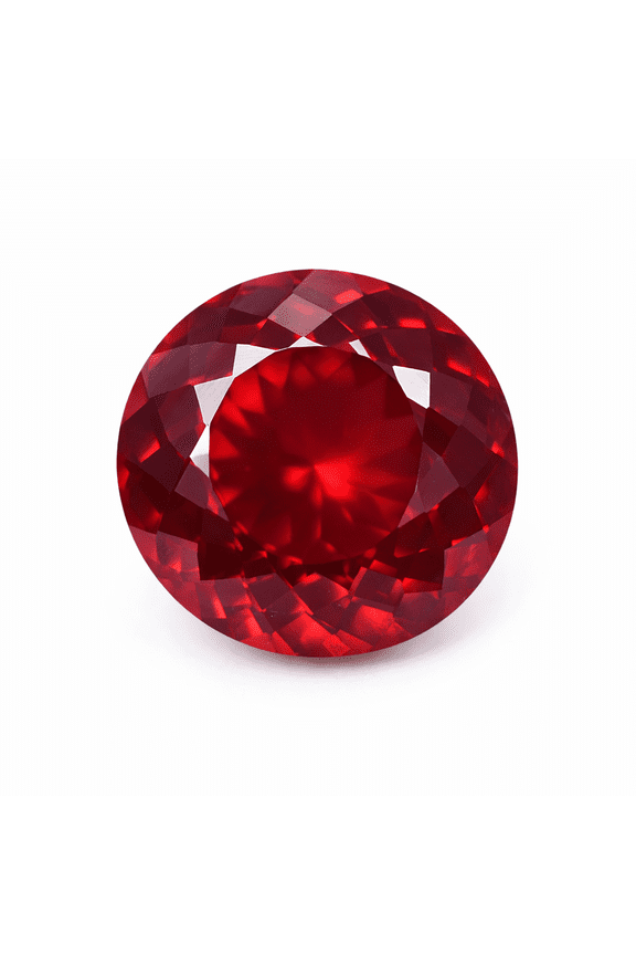 Gemsgrowth Natural Blood Red Ruby Loose Gemstone, 9 Carat, Round Cut, Certified, for Jewelry Making, Pendant, Ring, Necklace, Engagement
