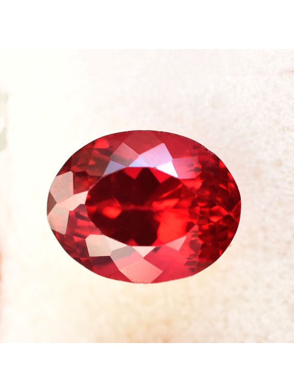 Gemsgrowth Natural Bloody Red Ruby Loose Gemstone, Oval Cut, 15x11mm, Certified, for Jewelry Making, Pendant, Ring, Necklace, Engagement