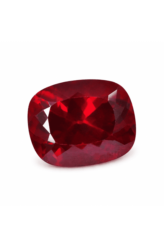 Gemsgrowth Natural Burmese Ruby Loose Gemstone, 9 Carat, Cushion Cut, Certified, for Jewelry Making, Pendant, Ring, Necklace, Engagement