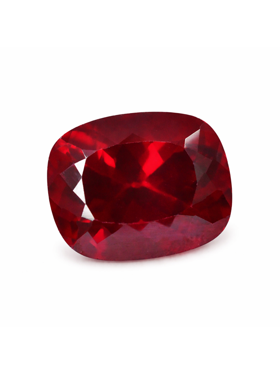 Gemsgrowth Natural Burmese Ruby Loose Gemstone, 9 Carat, Cushion Cut, Certified, for Jewelry Making, Pendant, Ring, Necklace, Engagement
