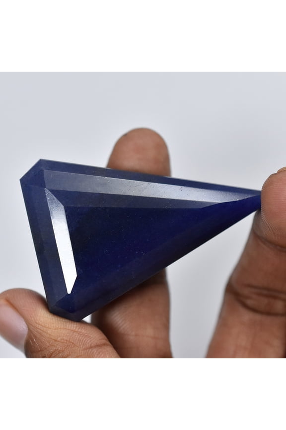 Gemsgrowth Natural Ceylon Blue Sapphire Loose Gemstone, 234 Carat, Trillion Cut, Certified, for Jewelry Making, Pendant, Ring, Necklace, Engagement