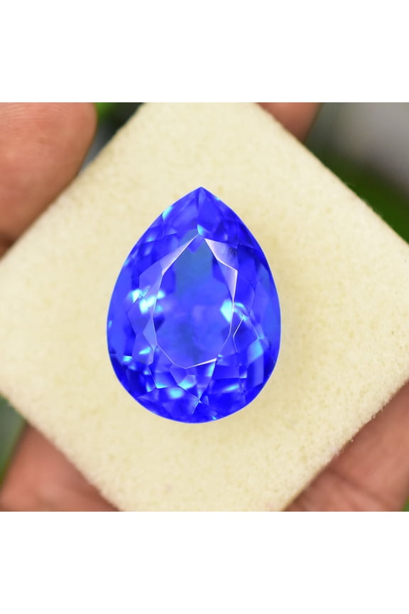 Gemsgrowth Natural Ceylon Blue Sapphire Loose Gemstone, 47.55 Carat, Pear Cut, Certified, for Jewelry Making, Pendant, Ring, Necklace, Engagement