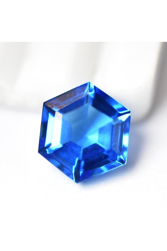 Gemsgrowth Natural Ceylon Blue Sapphire Loose Gemstone, 7.05 Carat, Fancy Cut, Certified, for Jewelry Making, Pendant, Ring, Necklace, Engagement