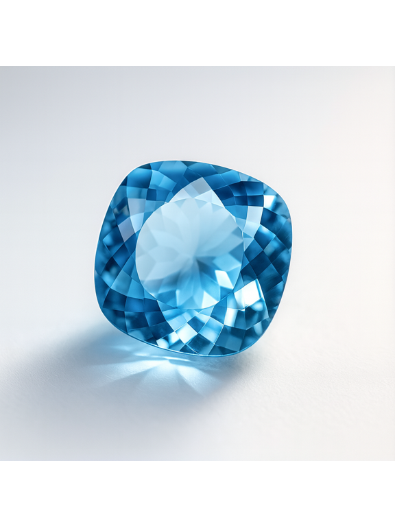 Gemsgrowth Natural Ceylon Blue Sapphire Loose Gemstone, 7 Carat, Square Cushion, Certified, for Jewelry Making, Pendant, Ring, Necklace, Engagement