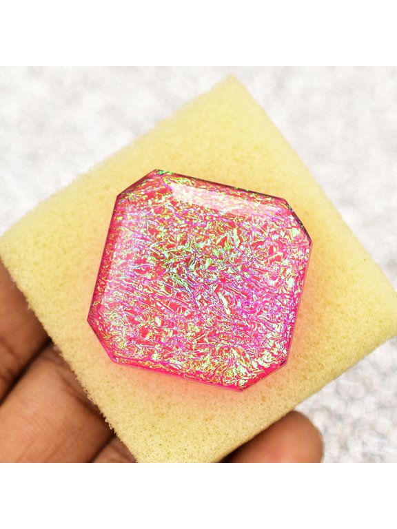 Gemsgrowth Natural Fire Opal Loose Gemstone, 83.15 Carat, Square Cut, for Jewelry Making, Pendant, Ring, Necklace, Engagement