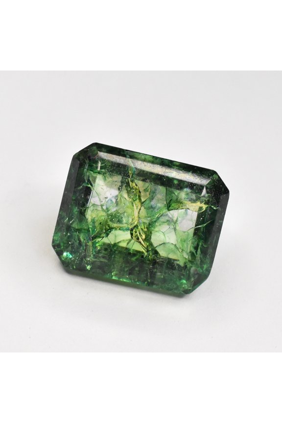 Gemsgrowth Natural Green Colombian Emerald Loose Gemstone, 0.6 Carat, Emerald Cut, for Jewelry Making, Pendant, Ring, Necklace, Engagement