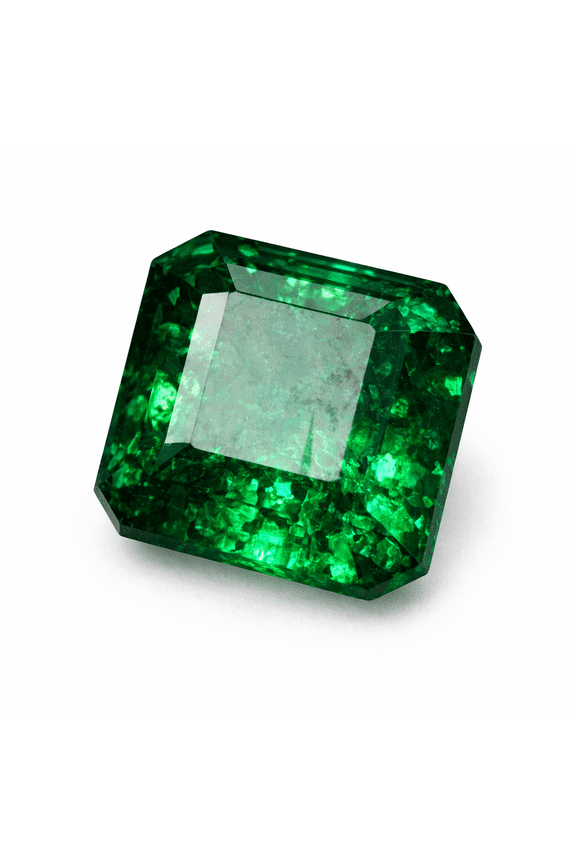 Gemsgrowth Natural Green Colombian Emerald Loose Gemstone, 11 Carat, Square Cut, Certified, for Jewelry Making, Pendant, Ring, Necklace, Engagement