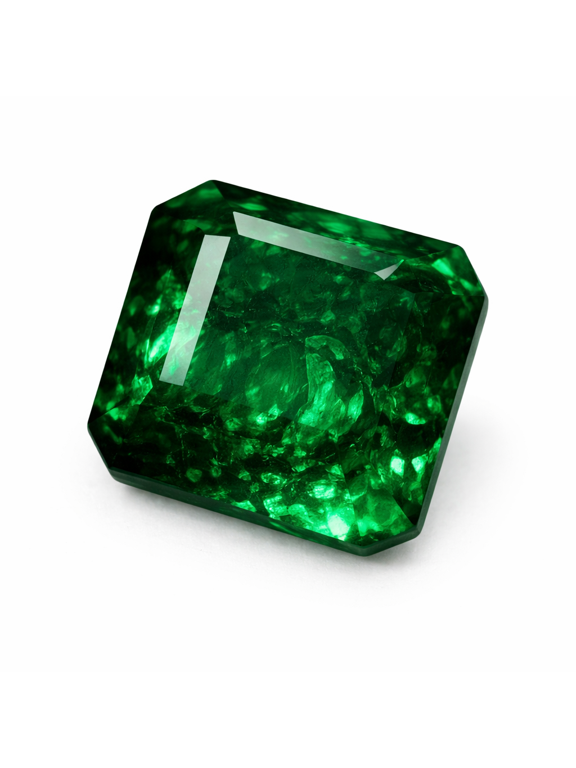 Gemsgrowth Natural Green Colombian Emerald Loose Gemstone, 11 Carat, Square Cut, Certified, for Jewelry Making, Pendant, Ring, Necklace, Engagement