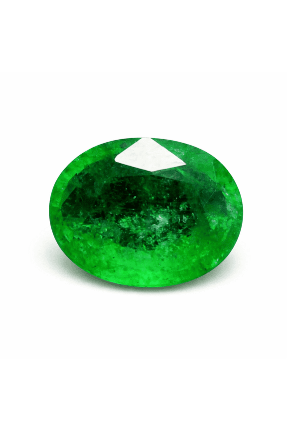 Gemsgrowth Natural Green Colombian Emerald Loose Gemstone, 7 Carat, Oval Cut, Certified, for Jewelry Making, Pendant, Ring, Necklace, Engagement