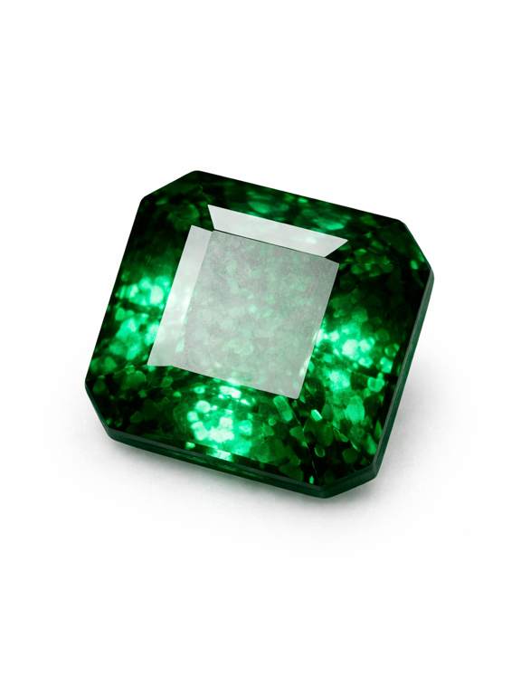 Gemsgrowth Natural Green Colombian Emerald Loose Gemstone, 8 Carat, Square Cut, Certified, for Jewelry Making, Pendant, Ring, Necklace, Engagement