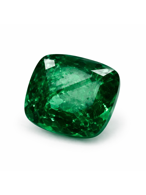 Gemsgrowth Natural Green Colombian Emerald Loose Gemstone, 9 Carat, Square Cushion, Certified, for Jewelry Making, Pendant, Ring, Necklace, Engagement