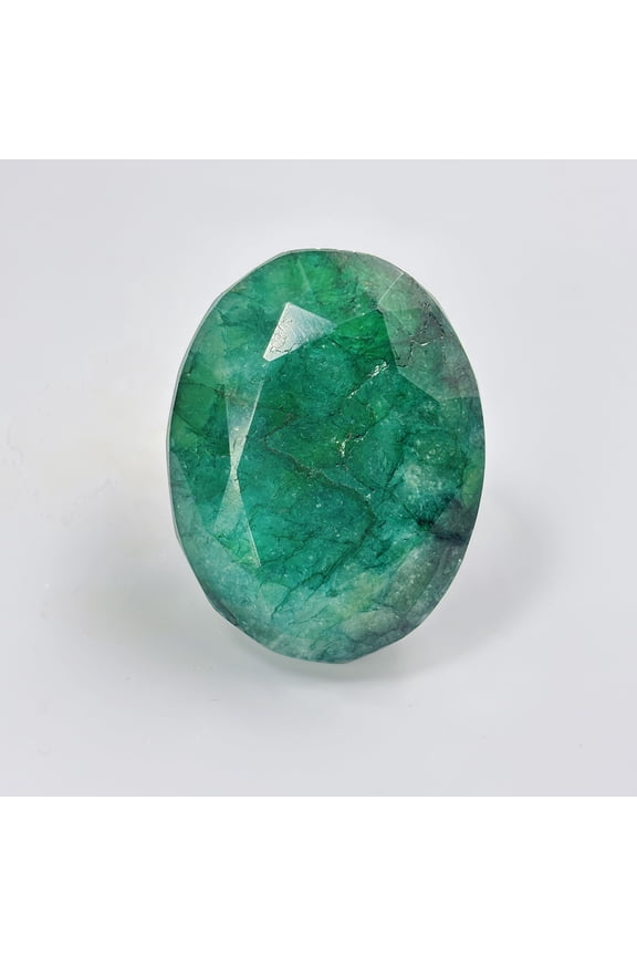 Gemsgrowth Natural Green Zambian Emerald Loose Gemstone, 185 Carat, Oval Cut, Certified, for Jewelry Making, Pendant, Ring, Necklace, Engagement