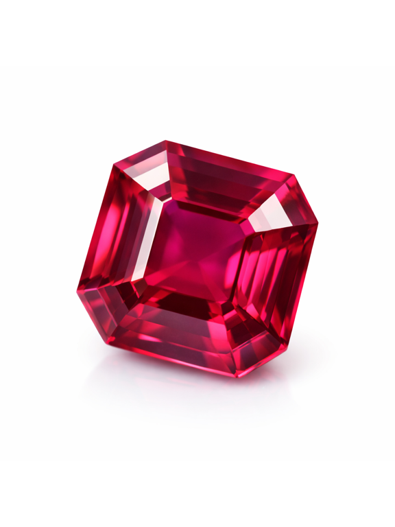 Gemsgrowth Natural Hot Pink Ruby Loose Gemstone, 10 Carat, Square Cut, Certified, for Jewelry Making, Pendant, Ring, Necklace, Engagement