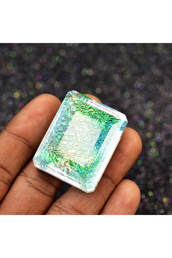 Gemsgrowth Natural Multicolor Opal Loose Gemstone, 135 Carat, Emerald Cut, AAA, Certified, for Jewelry Making, Pendant, Ring, Necklace, Engagement