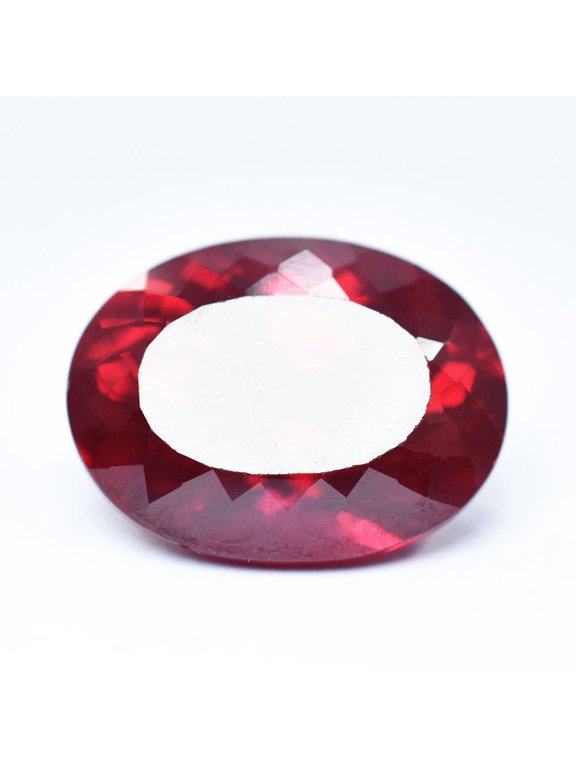 Gemsgrowth Natural Pigeon Blood Mozambique Ruby Loose Gemstone, 25.4 Carat, Oval Cut, Certified, for Jewelry Making, Pendant, Ring, Necklace, Engageme