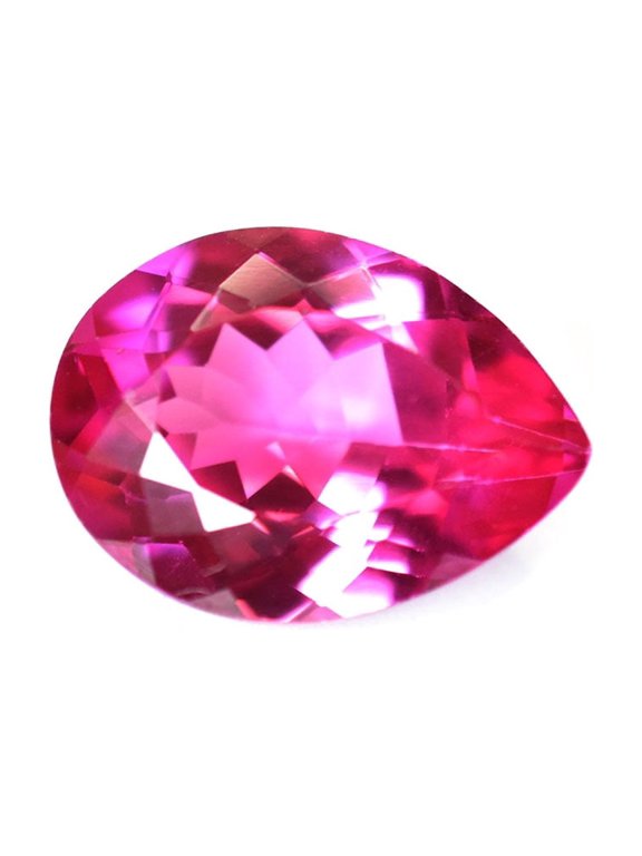 Gemsgrowth Natural Pink Burmese Ruby Loose Gemstone, 8.5 Carat, Pear Cut, Certified, for Jewelry Making, Pendant, Ring, Necklace, Engagement