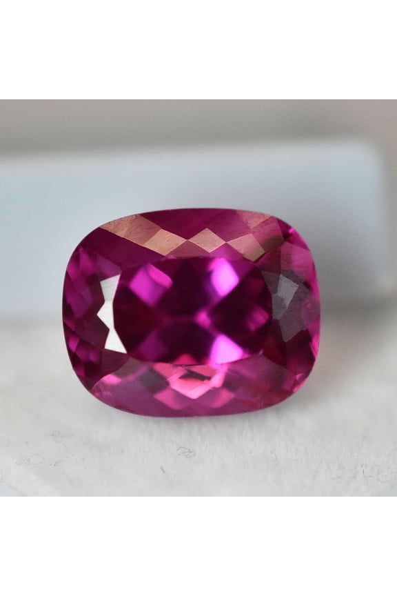 Gemsgrowth Natural Pink Burmese Ruby Loose Gemstone, 9.5 Carat, Cushion Cut, Certified, for Jewelry Making, Pendant, Ring, Necklace, Engagement