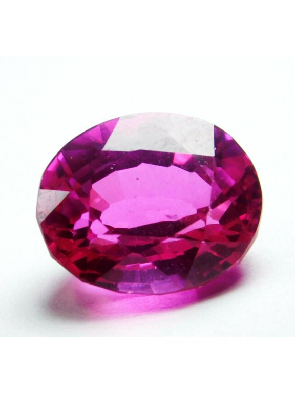 Gemsgrowth Natural Pink Ceylon Ruby Loose Gemstone, 12 Carat, Oval Cut, Certified, for Jewelry Making, Pendant, Ring, Necklace, Engagement