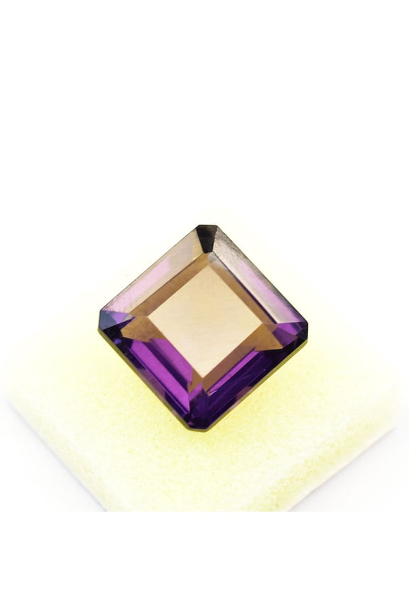Gemsgrowth Natural Purple Tanzanite Loose Gemstone, Square Cut, 13x13mm, Certified, for Jewelry Making, Pendant, Ring, Necklace, Engagement
