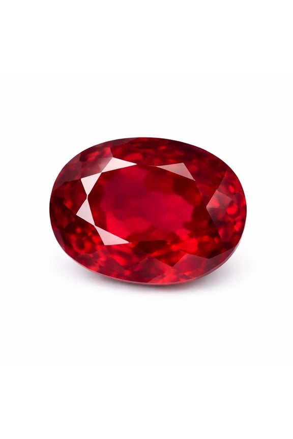 Gemsgrowth Natural Red Brazilian Garnet Loose Gemstone, 15 Carat, Oval Cut, Certified, for Jewelry Making, Pendant, Ring, Necklace, Engagement