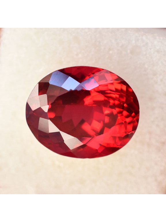 Gemsgrowth Natural Red Burmese Ruby Loose Gemstone, 12.5 Carat, Oval Cut, Certified, for Jewelry Making, Pendant, Ring, Necklace, Engagement