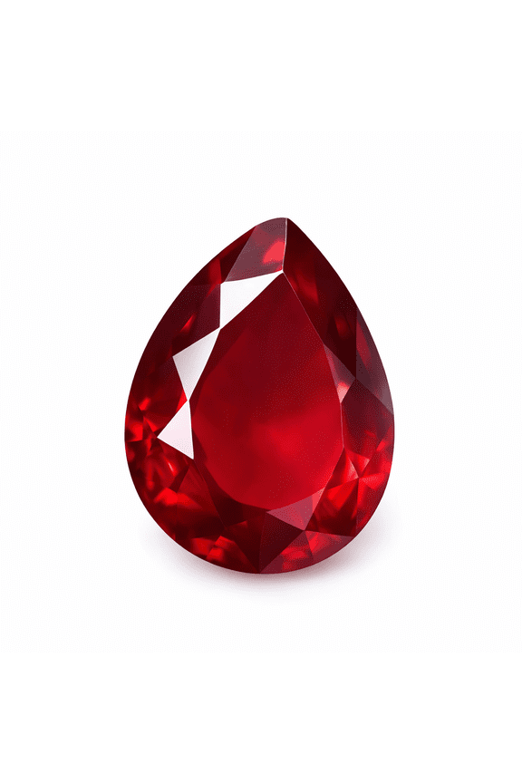 Gemsgrowth Natural Red Garnet Loose Gemstone, 13 Carat, Pear Cut, Certified, for Jewelry Making, Pendant, Ring, Necklace, Engagement