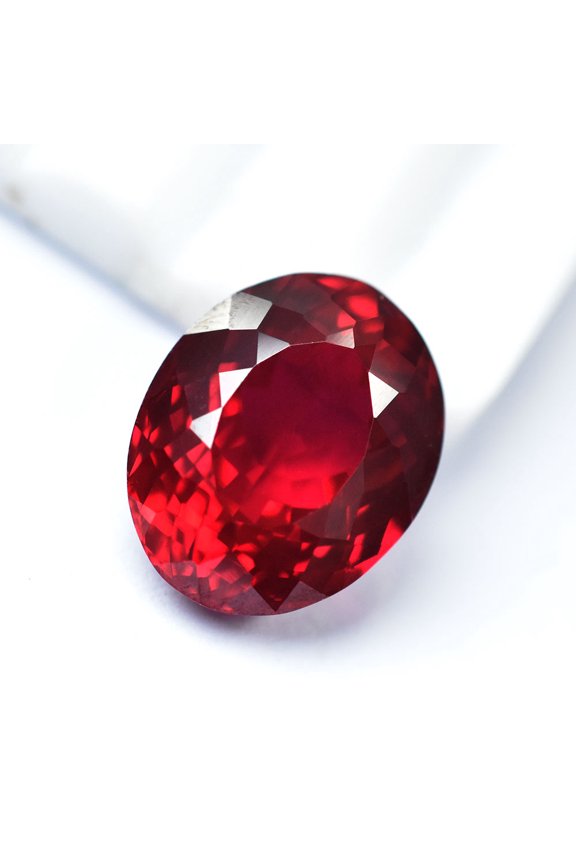 Gemsgrowth Natural Red Garnet Loose Gemstone, 16.2 Carat, Oval Cut, Museum Grade, Certified, for Jewelry Making, Pendant, Ring, Necklace, Engagement