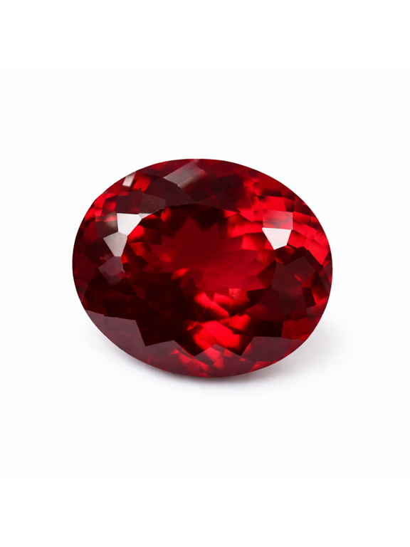 Gemsgrowth Natural Red Mozambique Ruby Loose Gemstone, 10 Carat, Oval Cut, Certified, for Jewelry Making, Pendant, Ring, Necklace, Engagement