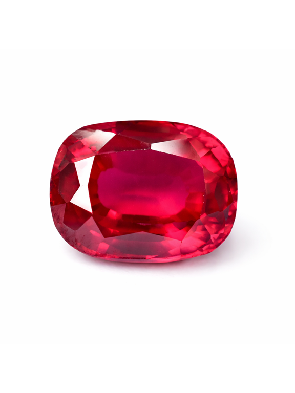 Gemsgrowth Natural Red Mozambique Ruby Loose Gemstone, 16 Carat, Cushion Cut, Certified, for Jewelry Making, Pendant, Ring, Necklace, Engagement