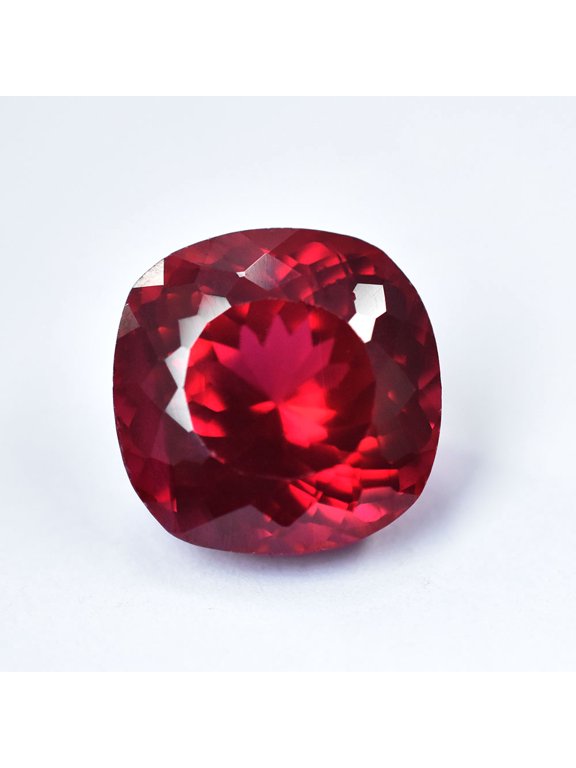 Gemsgrowth Natural Red Mozambique Ruby Loose Gemstone, 17.95 Carat, Square Cushion, Certified, For Jewelry Making, Pendant, Ring, Necklace, Engagement
