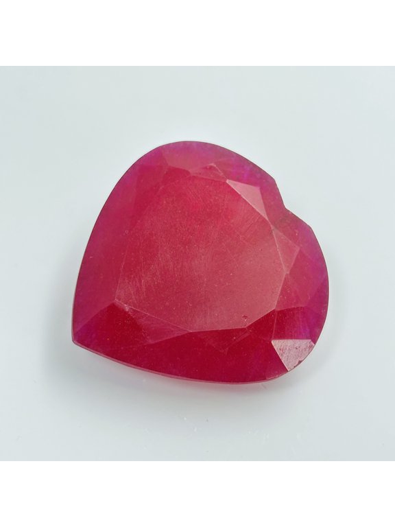 Gemsgrowth Natural Red Mozambique Ruby Loose Gemstone, 196.89 Carat, Heart Cut, Certified, for Jewelry Making, Pendant, Ring, Necklace, Engagement