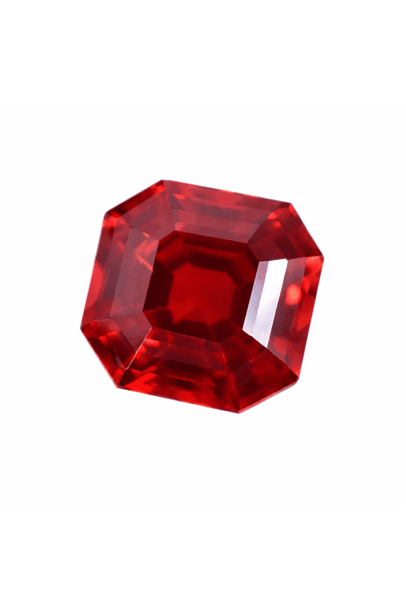 Gemsgrowth Natural Red Mozambique Ruby Loose Gemstone, 8 Carat, Square Cut, Certified, for Jewelry Making, Pendant, Ring, Necklace, Engagement