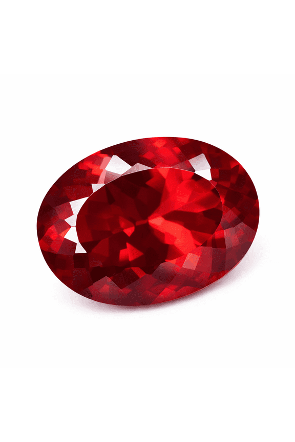 Gemsgrowth Natural Red Ruby Loose Gemstone, 10 Carat, Oval Cut, Certified, for Jewelry Making, Pendant, Ring, Necklace, Engagement