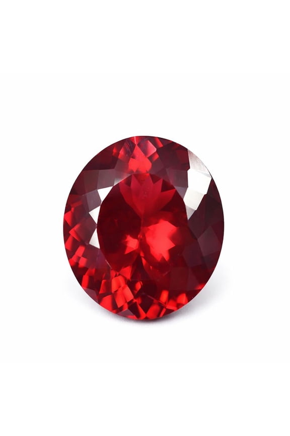 Gemsgrowth Natural Red Ruby Loose Gemstone, 12 Carat, Oval Cut, Certified, for Jewelry Making, Pendant, Ring, Necklace, Engagement