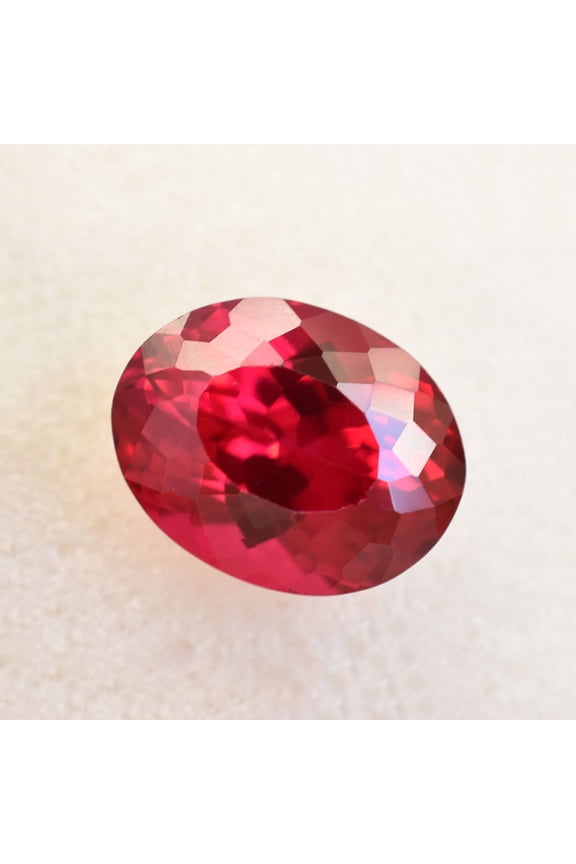 Gemsgrowth Natural Red Ruby Loose Gemstone, 13 Carat, Oval Cut, Certified, for Jewelry Making, Pendant, Ring, Necklace, Engagement